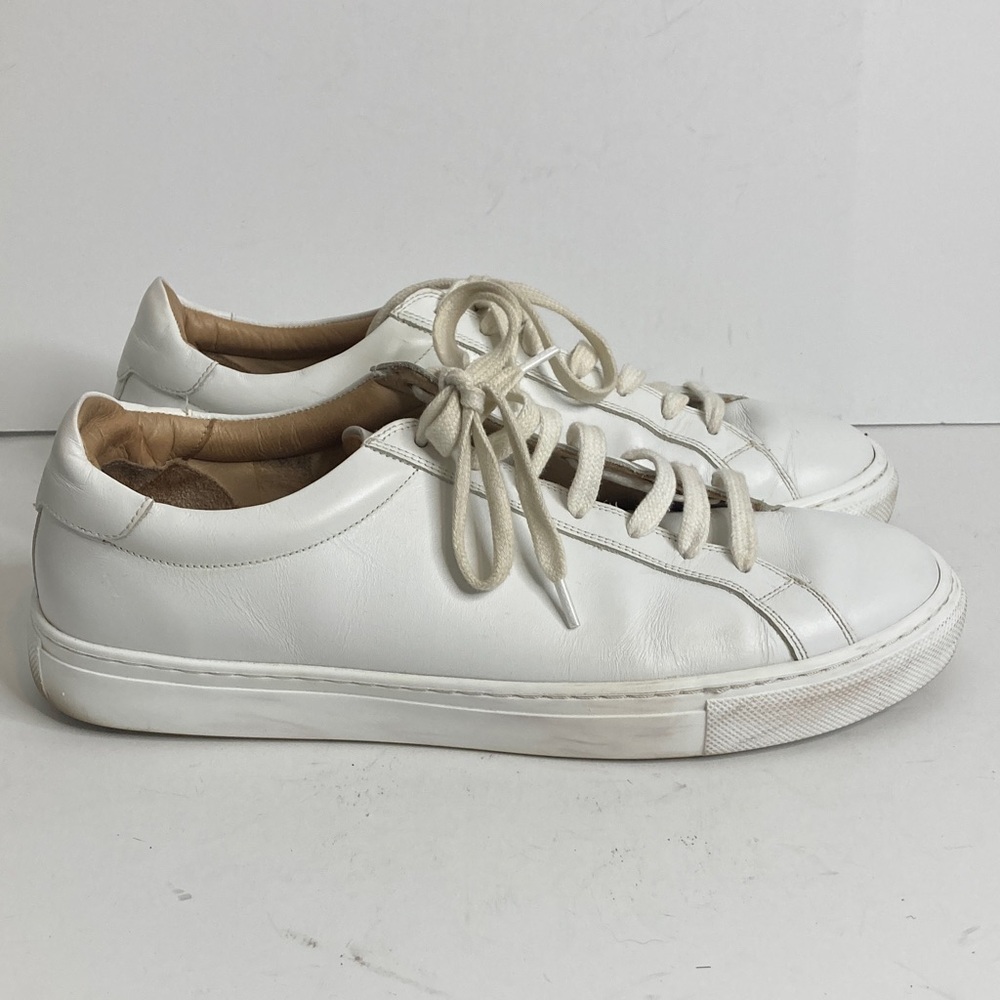 Suitsupply Sneakers Men 44 US 11 White Leather Tennis Court Shoes Classic Casual